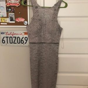 Silver homecoming dress
